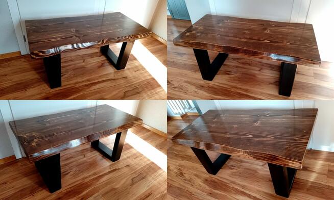 stolik kawowy rustyk z drewna drewniany ława stół 98cm X01