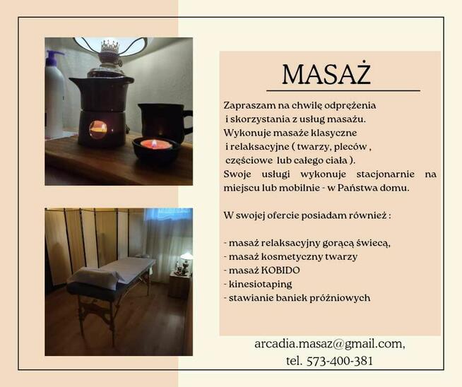 Masaże klasyczne i relaksacyjne
