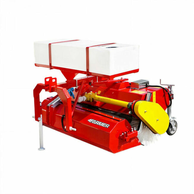 Zamiatarka 120 cm do traktora z koszem i pojemnikiem nawadni