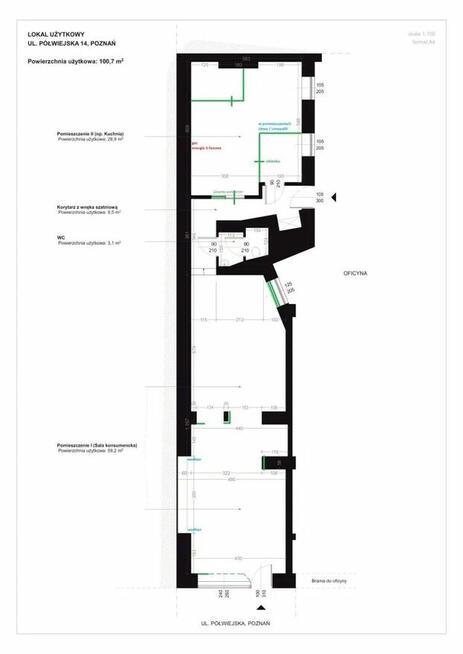 Lokal 65 m2 Poznań półwiejska bezpośrednio