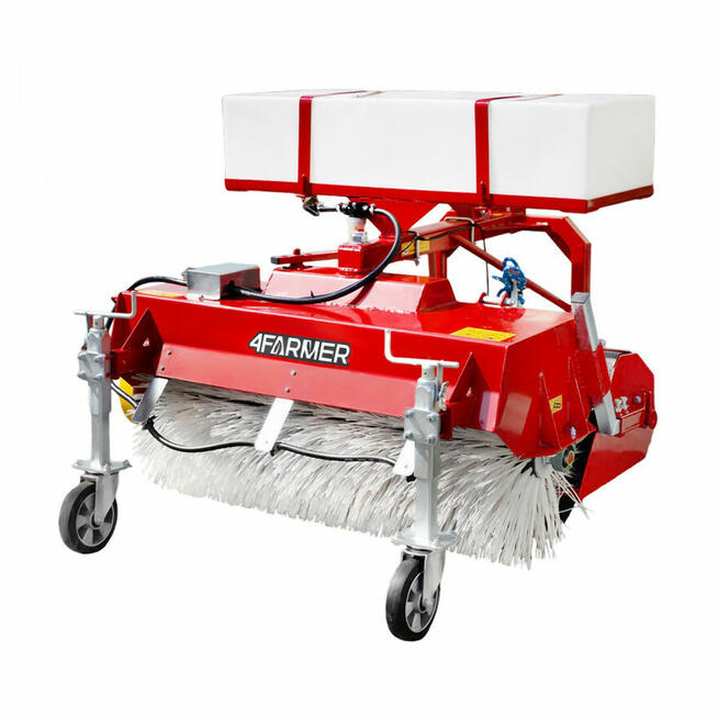 Zamiatarka 120 cm do traktora z koszem i pojemnikiem nawadni