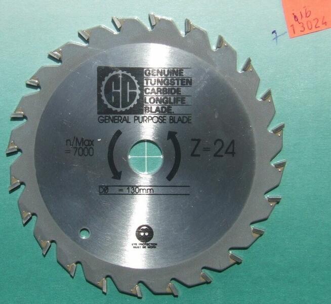 TARCZA PIŁA WIDIOWA DO DREWNA 130x24z/16 134x14z/16 150x24z/