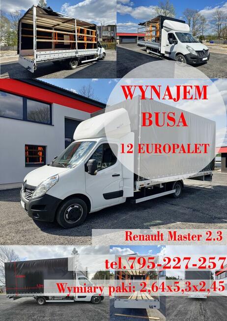 Wynajem bus plandeka, 12 EP,samochód dostawczy ,Master 2,3