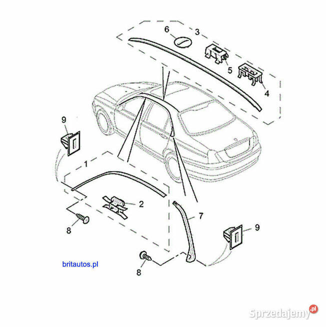 ROVER 75 MG ZT ZAŚLEPKA ZAŚLEPKI RELINGÓW NA DACH NOWA !
