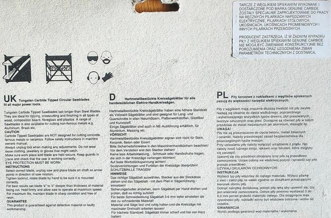 TARCZA PIŁA WIDIOWA DO DREWNA 130x24z/16 134x14z/16 150x24z/