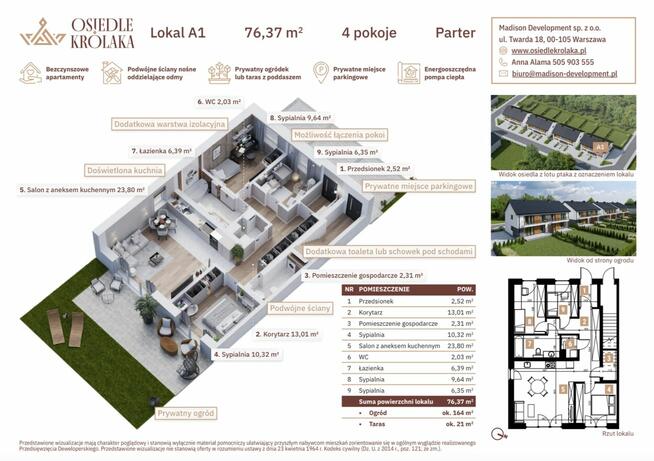 Osiedle Królaka - Lokale Bezczynszowe - 4 pokoje