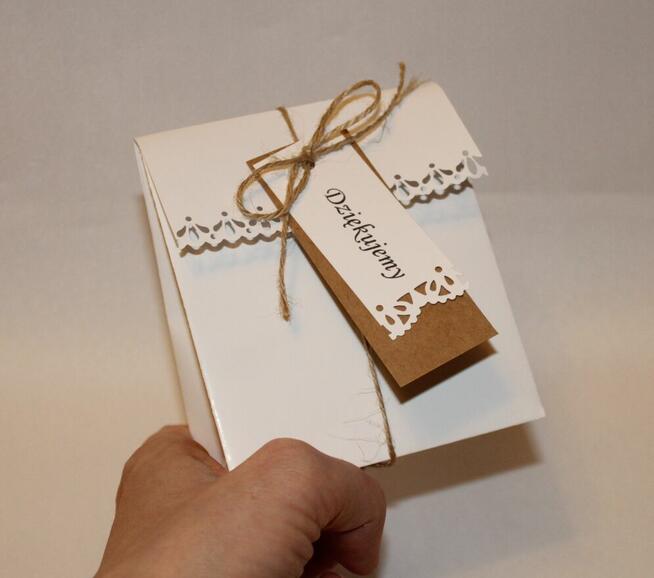 Podziękowanie dla gości pudełeczka chrzest komunia ślub 1,80