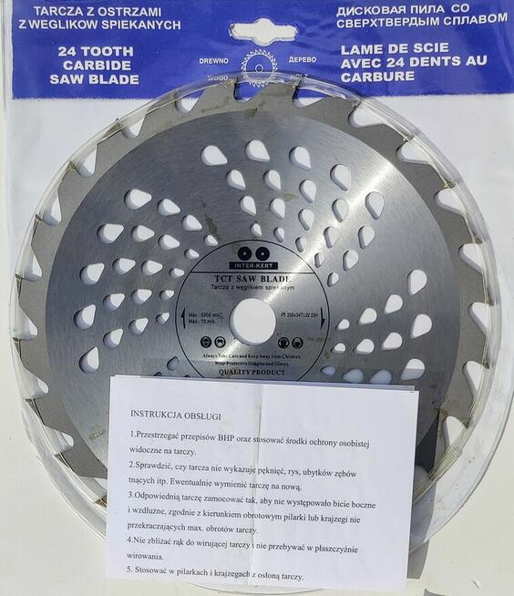 TARCZA PIŁA TARCZOWA Z WIDIĄ DO DREWNA 230x24z / 22,2 Fi 230