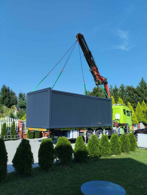 Sauna ogrodowa z pomieszczeniem relaksu