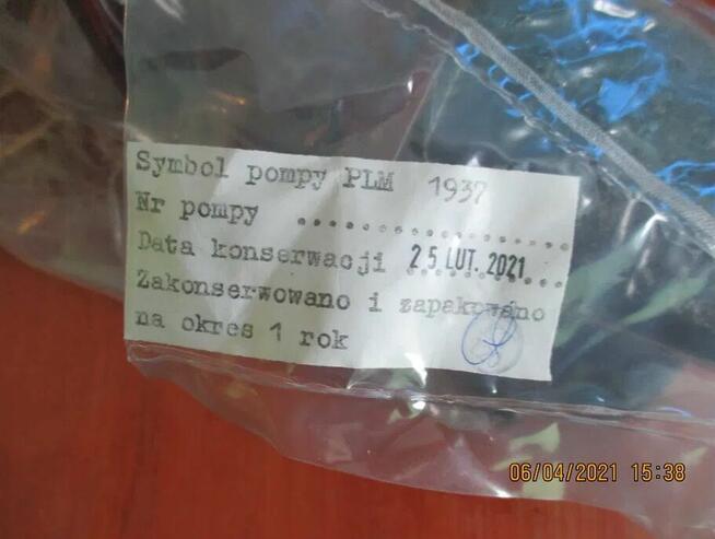 Pompa olejowa PLM 1937 do SW 680 ł 34 dwusekcyjna