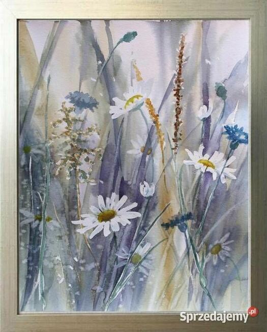 Akwarele Łąka, Dyptyk, 30X20 cm (x2),L. Olbrycht