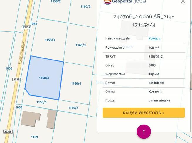 DZiałka Budowlana 668m2