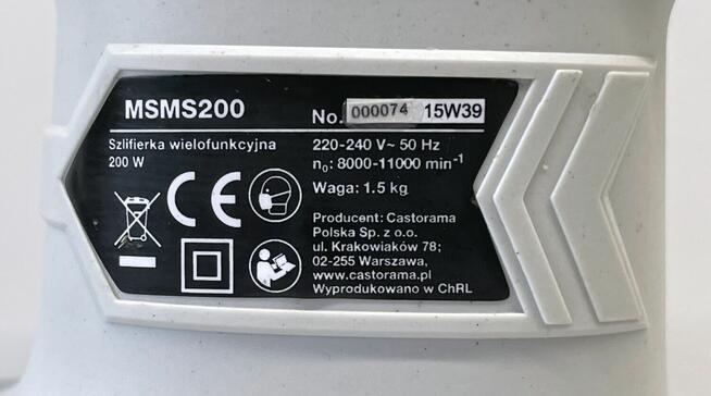 Szlifierka oscylacyjna MacAllister 200W