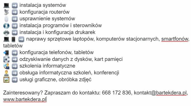 Serwis komputerów, Informatyk, Naprawa, Usługi informatyczne