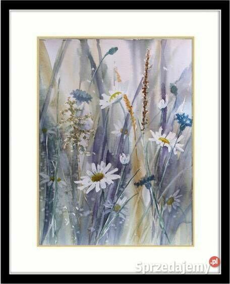 Akwarele Łąka, Dyptyk, 30X20 cm (x2),L. Olbrycht