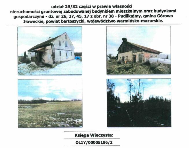 Udziały w nieruchomościach w m. Pudlikajmy i Nerwiki