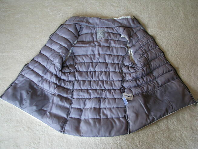 Pikowany bezrękawnik, biała kamizelka damska, rozm. 38