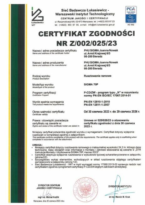 Rusztowania rusztowanie elewacyjne fasadowe ramowe 504 m2