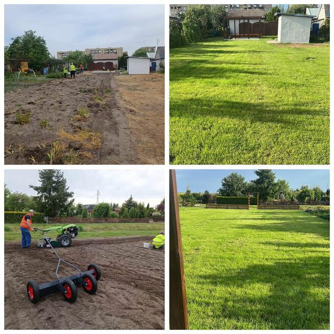 Wertykulacja , koszenie trawy.sadzenie tuji.drzewek.krzewów