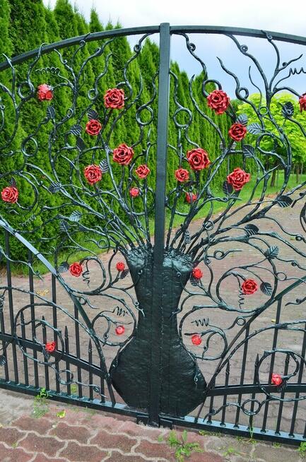 kuta brama , kowalstwo, brama, ogrodzenie ,