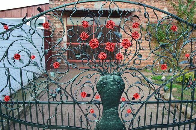 kuta brama , kowalstwo, brama, ogrodzenie ,