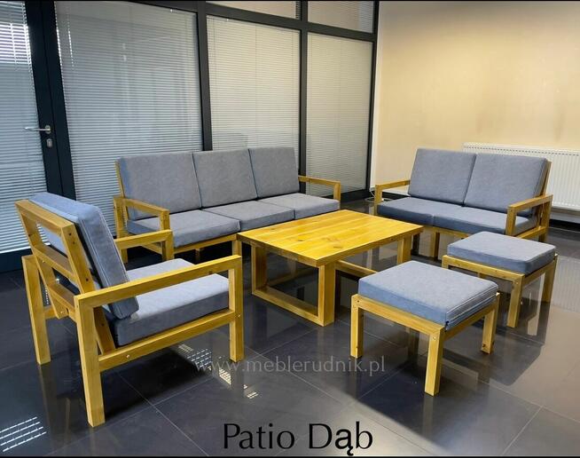 Meble ogrodowe tarasowe drewniane patio