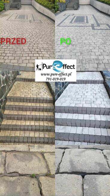 Czyszczenie i impregnacja kostki brukowej elewacji dachów