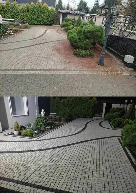 Czyszczenie i impregnacja kostki brukowej elewacji dachów