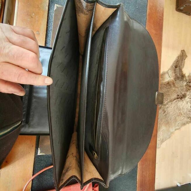 Teczka elegancka z naturalnej skóry, angielska