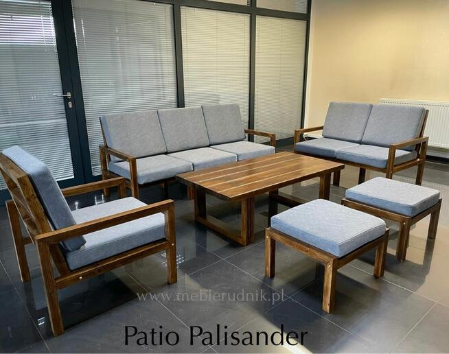 Meble ogrodowe tarasowe drewniane patio