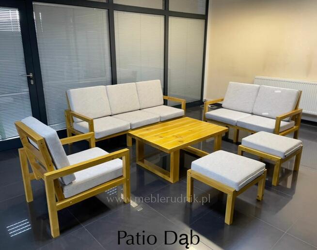 Meble ogrodowe tarasowe drewniane patio