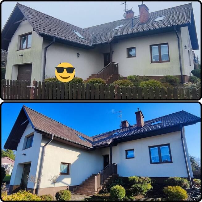 Czyszczenie i impregnacja kostki brukowej elewacji dachów