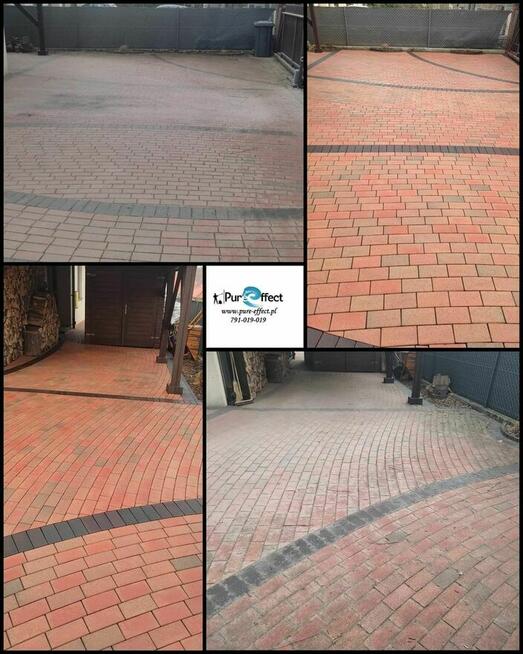 Czyszczenie i impregnacja kostki brukowej elewacji dachów