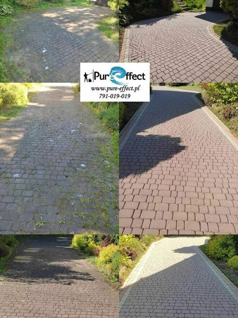 Czyszczenie i impregnacja kostki brukowej elewacji dachów