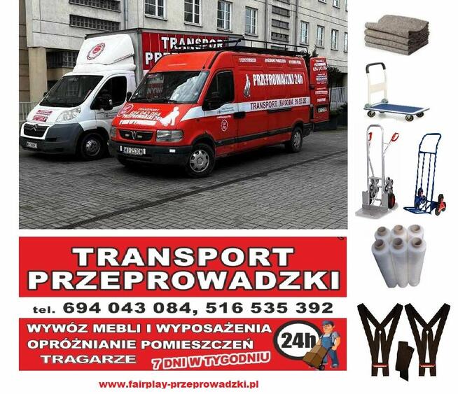 Usługi Transportowe/ tragarze24 przeprowadzki Warszawa
