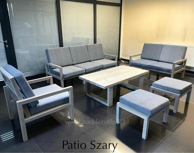 Meble ogrodowe tarasowe drewniane patio