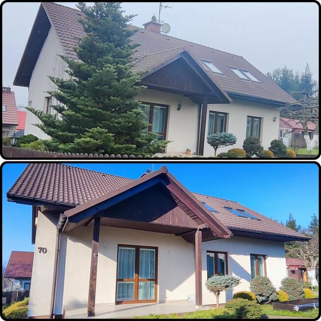 Czyszczenie i impregnacja kostki brukowej elewacji dachów