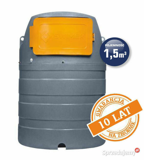 Zbiornik dwupłaszczowy na ON 1500L Basic Swimer