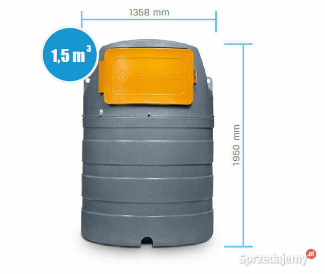 Zbiornik dwupłaszczowy na ON 1500L Basic Swimer