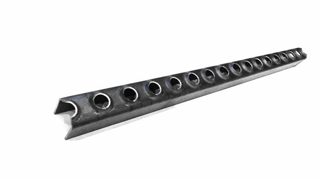 Szczebel, szczeble drabinowe do drabin, stalowe, perforowane