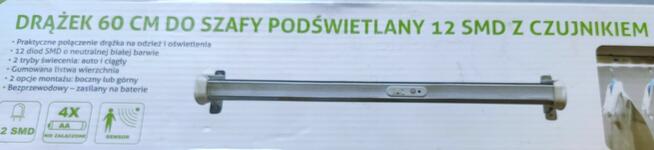 Nowy podświetlany drążek do szafy