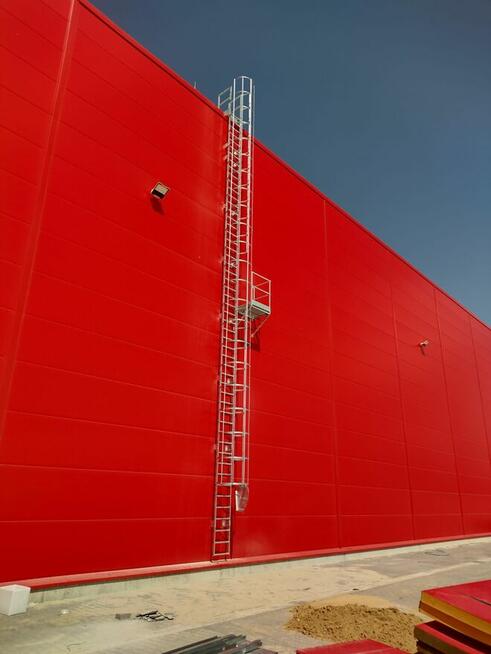 Drabina ewakuacyjna, drabina z koszem, przeciwpożarowa