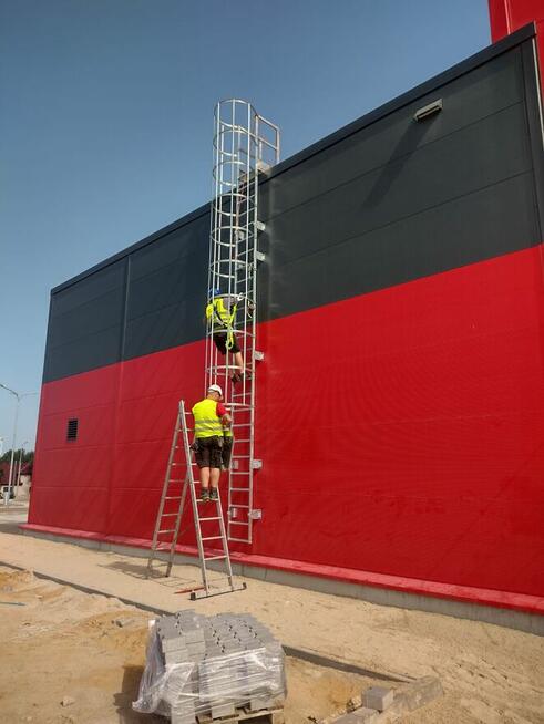 Drabina ewakuacyjna, drabina z koszem, przeciwpożarowa