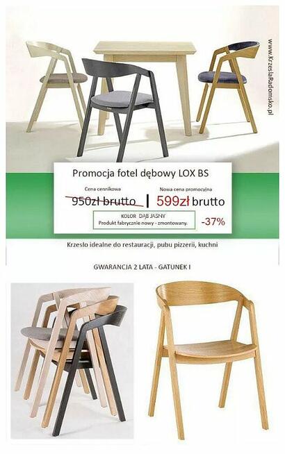 Designerskie fotele dębowe z Meble Radomsko