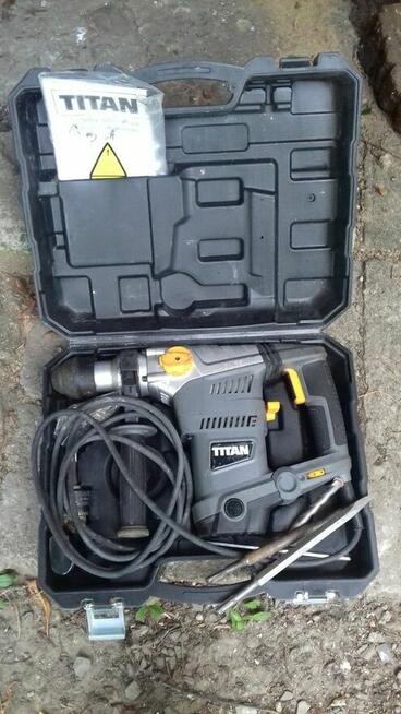 Młot udarowy młotowiertarka Titan, Einhell dłuta.