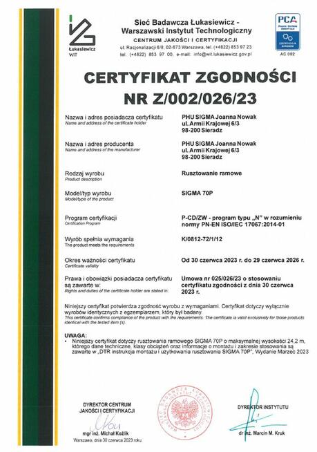 Rusztowania rusztowanie elewacyjne fasadowe ramowe 204 m2