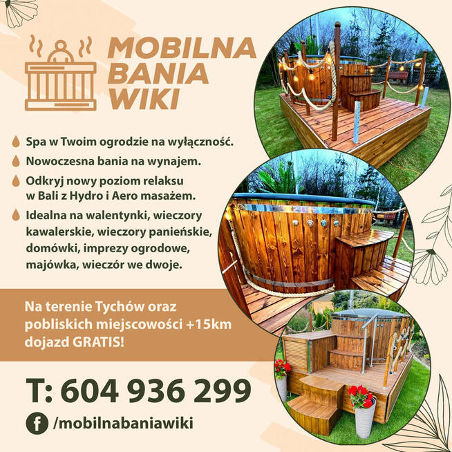 Mobilna Balia na wynajem - spa w twoim ogrodzie