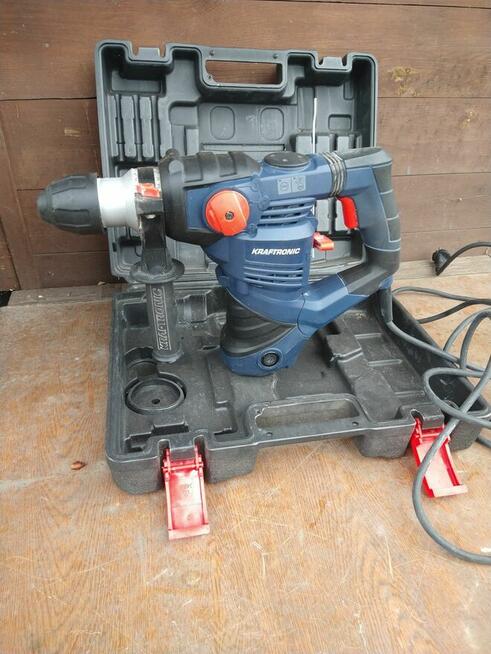 Młot udarowy młotowiertarka Titan, Einhell dłuta.