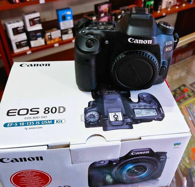 Canon 80D body przebieg 8700 bez filmów stan idealny