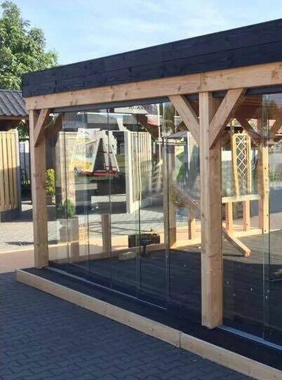 Systemowa zabudowa ściany przesuwnej szklanej do tarasu